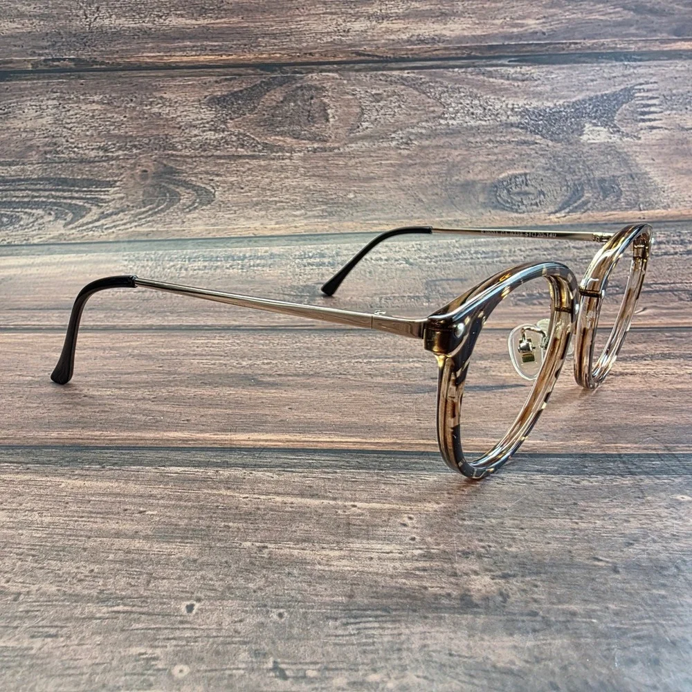 Sojos SJ9001 Tortoise Gold Round Blue Light Blocking Glasses Unisex SJ9001 C1‎